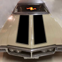Kit d'autocollants en vinyle de bandes doubles pour capot pour Buick Riviera GS 1968+_2