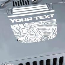 Autocollant vinyle contour carte capot pour Jeep Wrangler 2