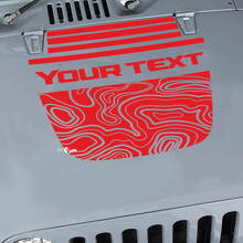 Autocollant vinyle contour carte capot pour Jeep Wrangler 3