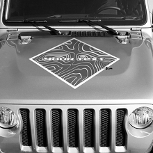 Autocollant Autocollant Vinyle Wrap Graphique Style Carré Carte De Contour Noir 2 Couleurs pour Jeep Wrangler 3