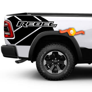 Dodge Ram rebelle Grunge Logo camion lit vinyle autocollant graphique
