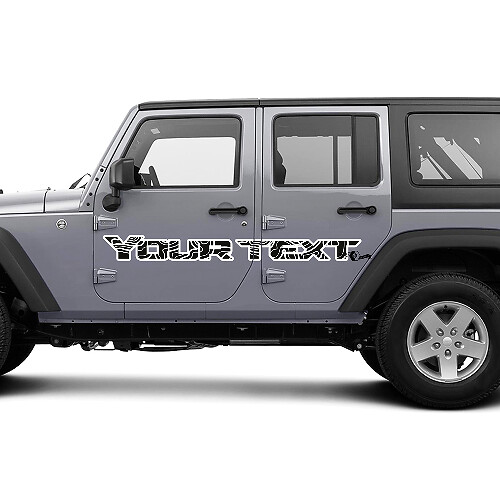 Jeep kit graphique vinyle Wrap autocollant autocollant occultant Contour carte porte style autocollant autocollant 2 couleurs
