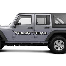 Jeep kit graphique vinyle Wrap autocollant autocollant occultant Contour carte porte style autocollant autocollant 2 couleurs
 3