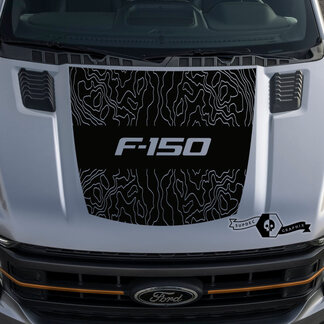 Nouveau autocollant Ford F-150 F150 Outline Map Hood Graphics Side Stripe Decal
