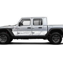 Jeep Gladiator côté porte latérale décalcomanie unique contour carte vinyle autocollant kit graphique pour JT 2018-2021 texte personnalisé
 2