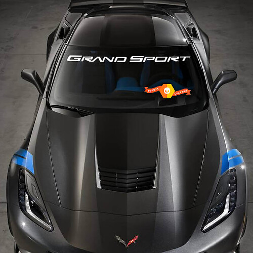 Décalque en vinyle pour pare-brise Grand Sport pour Chevy Corvette