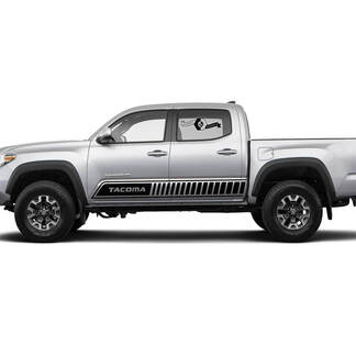 Paire de rayures pour Tacoma Side Rocker Panel Intersecting Lines Vinyl Stickers Decal fit to Toyota Tacoma
