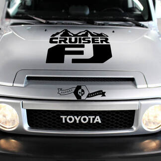 Autocollant de capot Toyota FJ Cruiser Mountains Sticker
