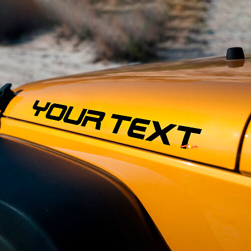 Ensemble d'autocollants vinyles de texte personnalisés pour capot pour Jeep Wrangler