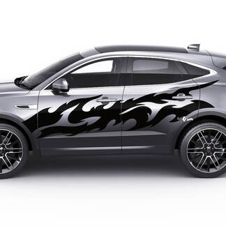 Jaguar E-Pace Side Flame Color Doors Graphics autocollant logo autocollant
