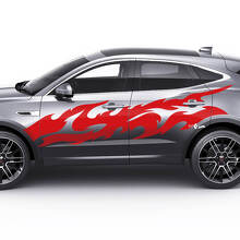 Jaguar E-Pace Autocollant de logo de décalcomanie de graphique de portes de couleur de flamme latérale
 3