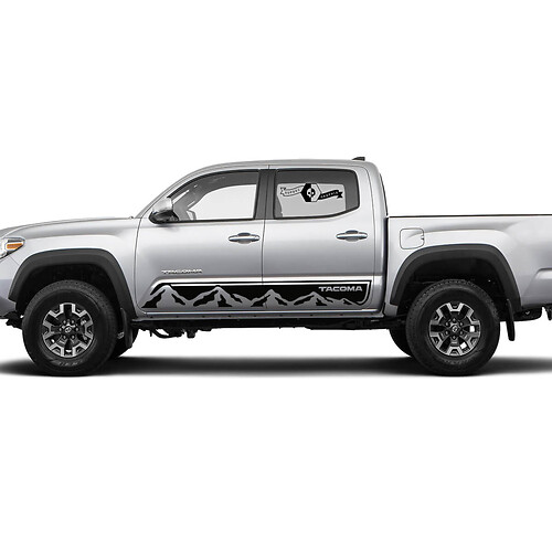 Paire de rayures pour Tacoma Side Rocker Mountains Panel Vinyl Stickers Decal fit to Toyota Tacoma
