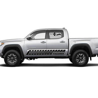 Paire de rayures pour Tacoma Side Rocker Panel Crankle Lines Style Vinyl Stickers Decal fit to Toyota Tacoma
