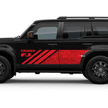 Carte topographique latérale FJ Cruiser Doors Stripe Decal Wrap Sticker pour Toyota FJ Cruiser
 2