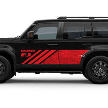 Autocollant vinyle décoratif pour porte latérale style carte topographique pour Toyota FJ Cruiser_2
