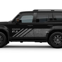 Carte topographique latérale FJ Cruiser Doors Stripe Decal Wrap Sticker pour Toyota FJ Cruiser
 4