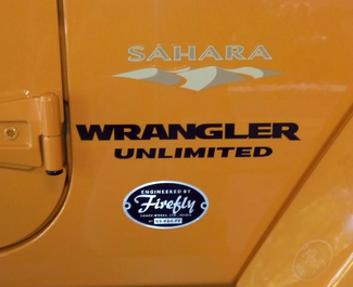 2 Sahara Jeep Wrangler Unlimited CJ TJ YJ JK XJ Autocollant en vinyle