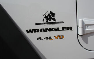 2 - Autocollants en vinyle Jeep Wrangler 6.4L vVT V8 CJ TJ YJ JK
