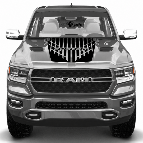 Autocollant Vinyle Ligne Flèche Personnalisée Pour Capot Dodge Ram