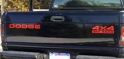Ensemble d'autocollants vinyle 4x4 tout-terrain pour hayon Dodge Ram 1500 2500 Dakota
