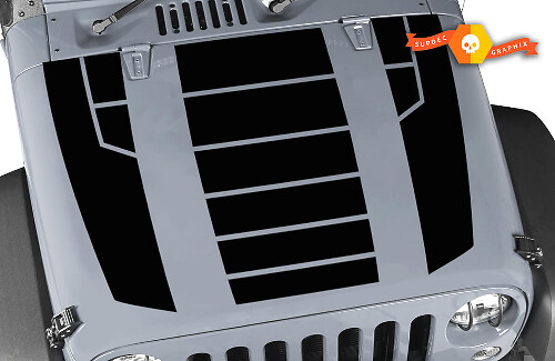 Capot autocollant décalcomanie vinyle bande pour Jeep Wrangler lèvre jupe aile coffre évent 2015
