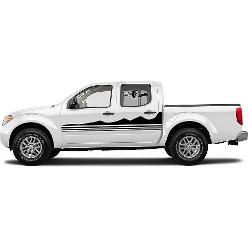 Paire de décalcomanies latérales de style Wave pour Nissan Frontier
