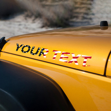 Kit d'autocollants en vinyle pour capot avec lettrage style drapeau américain pour Jeep Rubicon_2