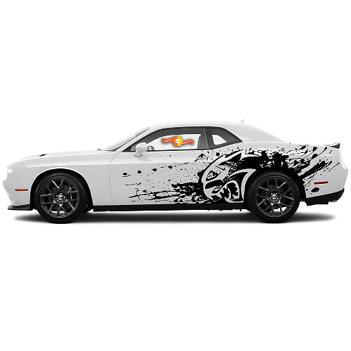 Kit de décalcomanie latérale en vinyle avec graphisme Hellcat Splash pour Dodge Challenger