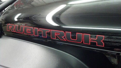 Ensemble d'autocollants en vinyle latéraux de capot Rubitruk pour Jeep Wrangler