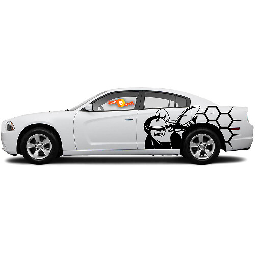 Autocollants latéraux en vinyle nid d'abeille Scat Pack paire pour Dodge Challenger Charger
