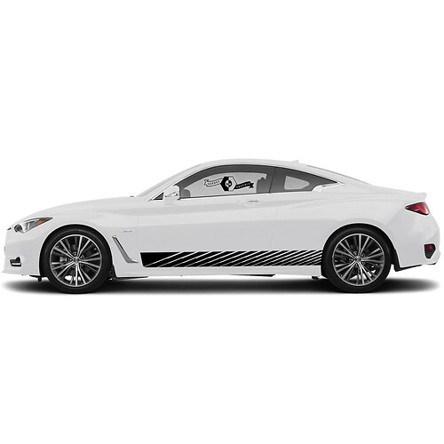 Paire autocollant autocollant porte latéral lignes minces bande pour infiniti g60