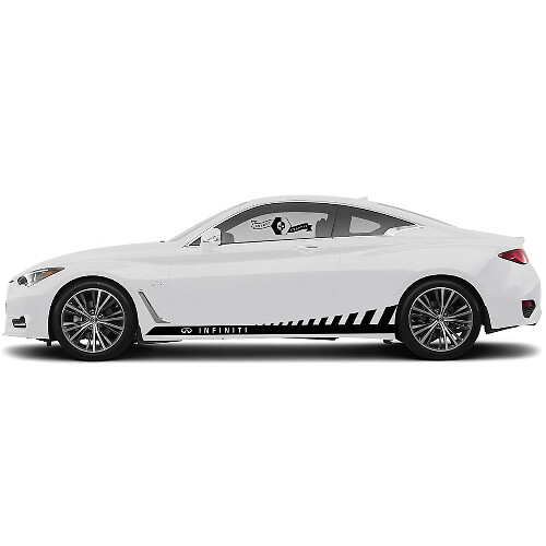 Autocollant de décalque de paire Bande latérale Classique pour INFINITI Q50 Q60
