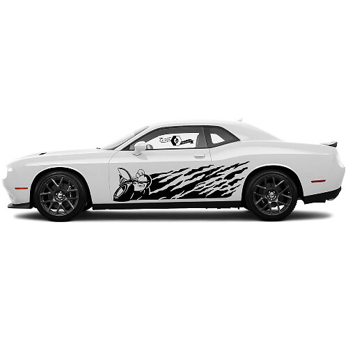 Autocollant vinyle latéral éclaboussures de boue Scat Pack pour porte Dodge Charger