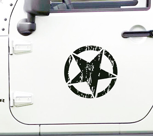 Autocollant vinyle Star Black Ops Oscar Mike pour porte Jeep Wrangler