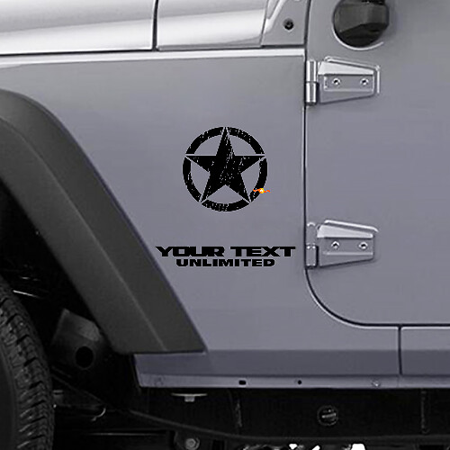 Autocollant en vinyle étoiles usées pour Jeep Wrangler YK JK XJ