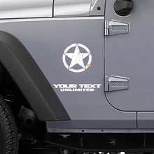 Autocollant en vinyle étoiles usées pour Jeep Wrangler YK JK XJ_3