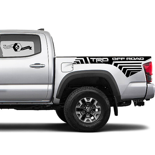 Autocollants vinyle latéraux pour TRD 4x4 Off-Road Lines BedSide adaptés à Toyota Tacoma Tundra toutes années
