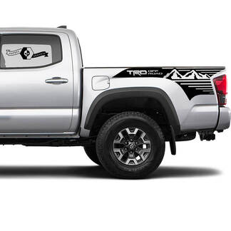 TRD 4x4 Off-Road Mountains BedSide Side Vinyl Stickers Decal fit to Toyota Tacoma Tundra toutes les années #22
