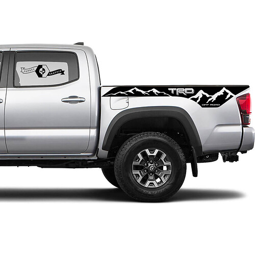 TRD 4x4 montagnes hors route Stickers de chevet Stickers vinyle Décalque à Toyota Tacoma Tundra toutes les années # 11