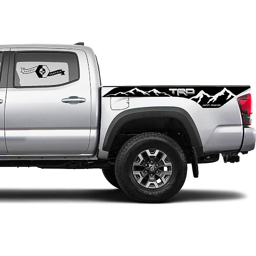 Autocollants vinyle latéraux pour TRD 4x4 Off-Road Mountains BedSide adaptés à Toyota Tacoma Tundra toutes années #11
