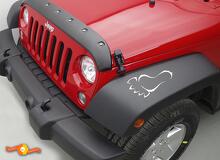 Autocollant vinyle Bigfoot Footprint pour aile de Jeep Wrangler_2