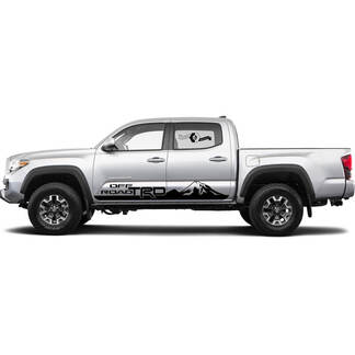 TRD off road Mountains Rocker Panel Side Side Vinyl Stickers Decal fit to Toyota Tacoma Tundra toutes les années

