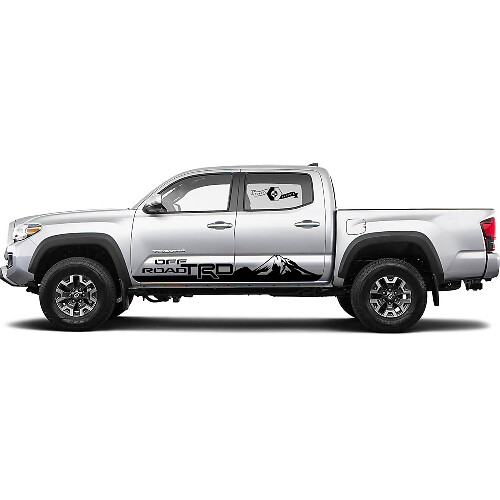 Autocollants vinyle pour panneaux latéraux TRD Off Road Mountains BedSide, adaptés à Toyota Tacoma Tundra toutes années.

