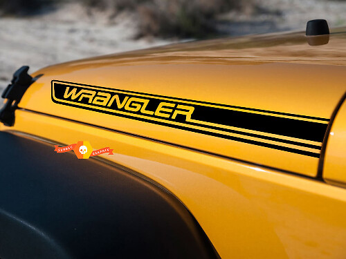 Jeu d'autocollants en vinyle lettrage capot pour Jeep Wrangler