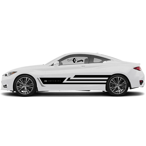 Paire moderne Decal côté partie supérieure grande rayure large porte pour INFINITI G60