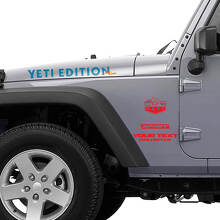 Kit de décalcomanies vinyle pour capot et côtés Yeti Edition pour Jeep Wrangler_2
