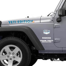 Kit de décalcomanies vinyle pour capot et côtés Yeti Edition pour Jeep Wrangler_3