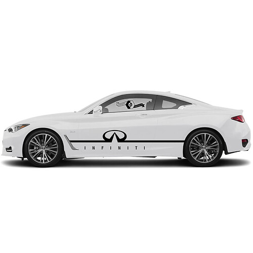 Paire autocollant autocollant porte latéral partie inférieure rayure pour infiniti logo g60