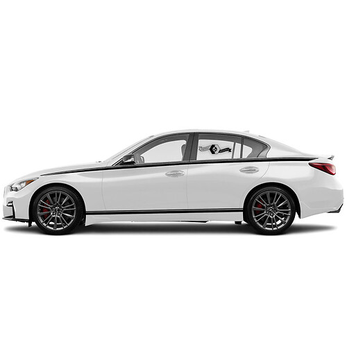 Kit porte accentuateur haut et bas corporel bordule triple décalque autocollant street autocollant Stripe pour infiiti G60