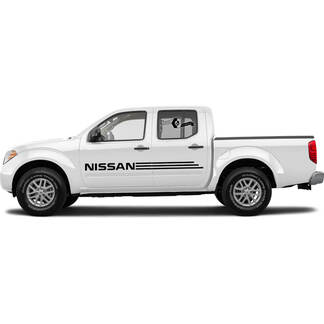 Paire Nissan décalcomanie portes panneau à bascule autocollant à rayures pour Nissan Titan côté vinyle autocollants
